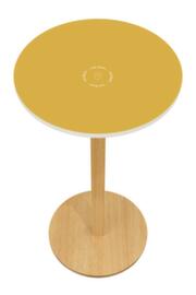 Paperflow Table haute ronde Woody, Ø 600 mm, panneau jaune