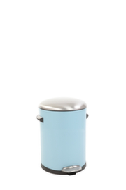 Poubelle à pédale EKO Belle Deluxe avec couvercle en acier inoxydable, 5 l, bleu clair