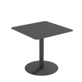 Paperflow Table d'extérieur résistante aux intempéries Cross, largeur x profondeur 800 x 800 mm, panneau noir