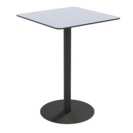 Paperflow Table haute d'extérieur résistante aux intempéries Cross, largeur x profondeur 800 x 800 mm, panneau gris