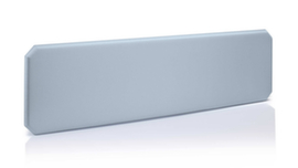 Cloison de table antivirale, hauteur x largeur 450 x 1200 mm, paroi gris