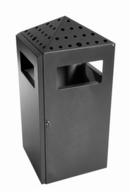 Cendrier poubelle PYRAMIDE avec 4 ouvertures d'introduction, graphite