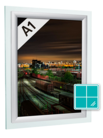 cadre rabattable de fenêtre avec contre-cadre pour DIN A1