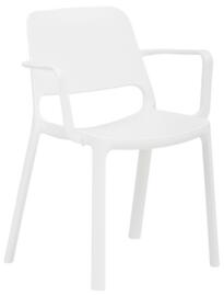 Mayer Sitzmöbel chaise empilable myNUKE utilisable à l'extérieur + accoudoirs, blanc