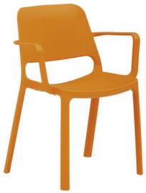 Mayer Sitzmöbel chaise empilable myNUKE utilisable à l'extérieur + accoudoirs, orange