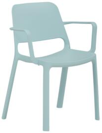 Mayer Sitzmöbel chaise empilable myNUKE utilisable à l'extérieur + accoudoirs, bleu ciel