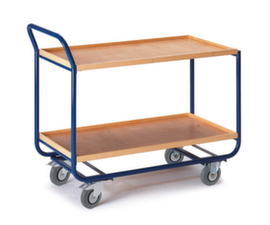 Rollcart Chariot à plateaux avec conteneurs en bois 775x475 mm, force 150 kg, 2 plateaux