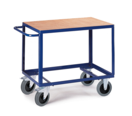 Rollcart Chariot de table avec 1 étagère ouverte 1000x700 mm, force 600 kg, 2 plateaux