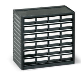 Treston bloc pour petites pièces ESD, 24 tiroir(s), noir/noir