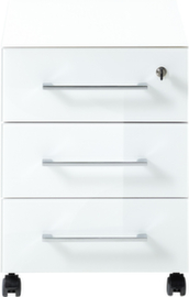 Caisson mobile GW-MONTERIA avec 3 tiroirs, 3 tiroir(s), blanc/blanc