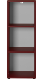 Rayonnage de bureau GW-AGENDA, largeur 450 mm, 3 HC, rouge rubis/gris clair