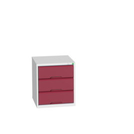 bott Armoire à tiroirs verso, 3 tiroir(s), RAL7035 gris clair/RAL3004 rouge pourpre