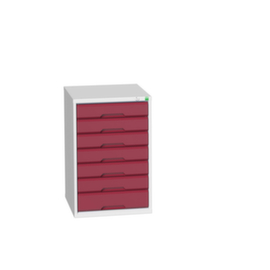bott Armoire à tiroirs verso, 7 tiroir(s), RAL7035 gris clair/RAL3004 rouge pourpre