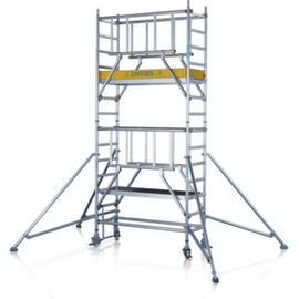 ZARGES &Eacute;chafaudage roulant Z600 S-PLUS avec potences en m&eacute;tal l&eacute;ger