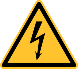 Panneau d'avertissement tension électrique, étiquette