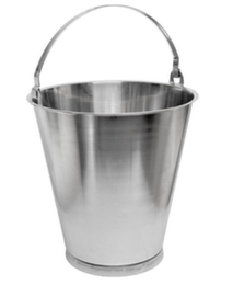 seau en acier inoxydable, capacit&eacute; 15 l