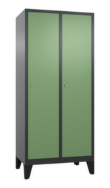 C+P Armoire Classic à 2 compartiments et portes lisses, largeur de compartiment 400 mm