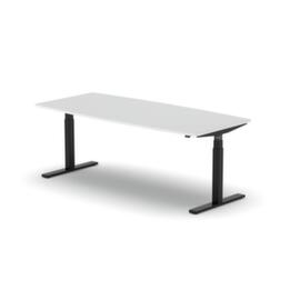 Nowy Styl Table de conférence hauteur réglable électriquement eModel 2.0, largeur x profondeur 2000 x 800 mm, panneau BI White