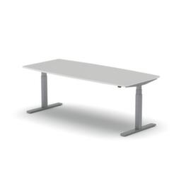 Nowy Styl Table de conférence hauteur réglable électriquement eModel 2.0, largeur x profondeur 2000 x 800 mm, panneau MB White Grey