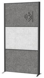 MAUL Tableau à cloison démontable MAULconnecto, hauteur x largeur 1800 x 1000 mm, paroi gris foncé/gris clair