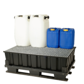 Bac de rétention PE pour fûts de 2x200 litres