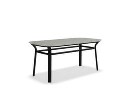 .mdd Guéridon Grace, hauteur x largeur x profondeur 450 x 1000 x 500 mm, panneau RAL1013 blanc perlé