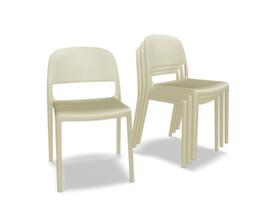 .mdd Chaise empilable Blendy, jaune