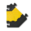 Moravia coude MORION pour protège-câbles large, largeur 600 mm, jaune/noir