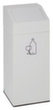 Collecteur de recyclage étiquette autocollante incl., 76 l, RAL9016 blanc signalisation, couvercle blanc