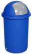 VAR Collecteur de recyclage étanche aux liquides, 50 l, bleu, couvercle argent