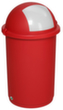 VAR Collecteur de recyclage étanche aux liquides, 50 l, rouge, couvercle argent