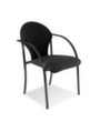 Nowy Styl Siège visiteur avec accoudoirs courbés, assise tissu (100 % polyoléfine), noir