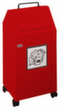 stumpf Conteneur de matériaux recyclables ignifugés, 45 l, RAL3000 rouge vif, couvercle RAL3000 rouge vif