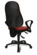 Topstar Siège de bureau pivotant Support SY avec assise ergonomique, rouge  S