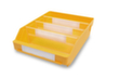 Bac compartimentable à bec, jaune, profondeur 300 mm