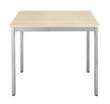 Table polyvalente rectangulaire en tube carré, largeur x profondeur 700 x 600 mm, panneau érable