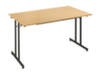 Table pliante polyvalente gerbable, largeur x profondeur 1600 x 800 mm, panneau hêtre