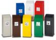 Collecteur de recyclage étiquette autocollante incl., 76 l, RAL9016 blanc signalisation, couvercle blanc  S