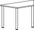 Table de conférence trapézoïdale, largeur x profondeur 800 x 520 mm, panneau hêtre  S
