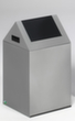 VAR Collecteur de recyclage WSG 40 S avec couvercle oscillant, 43 l, argent, couvercle RAL7021 gris noir
