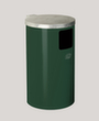 VAR Collecteur de déchets WR 1 avec couvercle, 30 l, RAL6001 vert émeraude