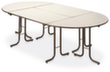 Table pliante à combiner, largeur x profondeur 1600 x 700 mm, panneau cerisier