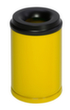 VAR Corbeille à papier avec tête étouffoir, 15 l, RAL1023 jaune signalisation, partie supérieure noir