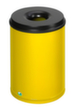 VAR Corbeille à papier avec tête étouffoir, 50 l, RAL1023 jaune signalisation, partie supérieure noir