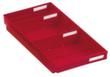Kappes Bac compartimentable particulièrement plat, rouge, profondeur 400 mm
