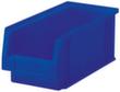 Lakape bac à bec empilable Eco adapté aux convoyeurs à rouleaux, bleu, profondeur 230 mm, polypropylène