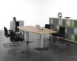 Gera Table de conférence Basis, largeur x profondeur 2400 x 800 mm, panneau hêtre  S