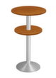 Table haute avec pied à disque, Ø 600 mm, panneau cerisier