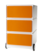 Paperflow Caisson mobile easyBox, 3 tiroir(s), blanc/orange