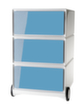 Paperflow Caisson mobile easyBox, 3 tiroir(s), blanc/bleu